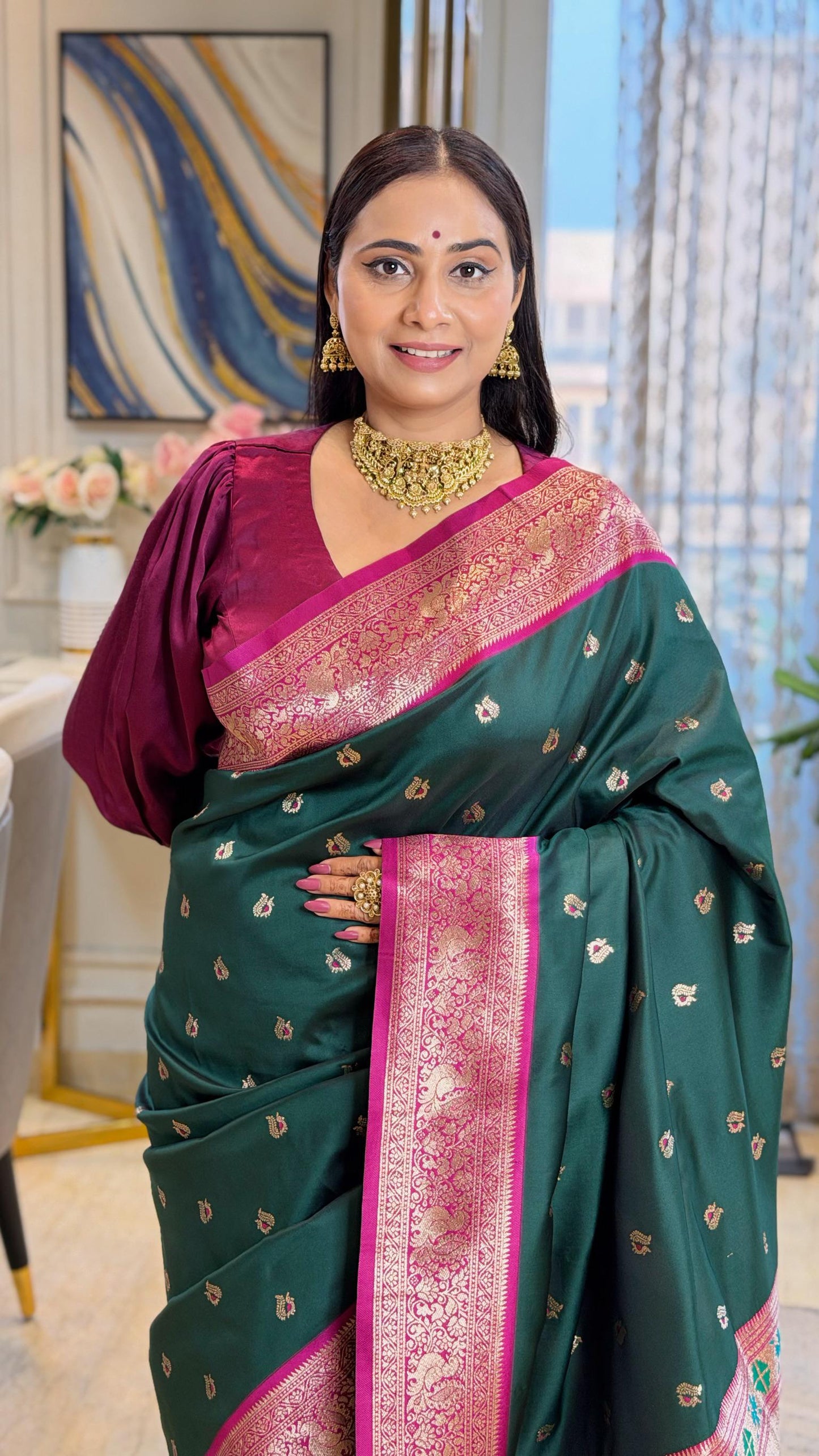 Paithani Silk Peacock Border Saree