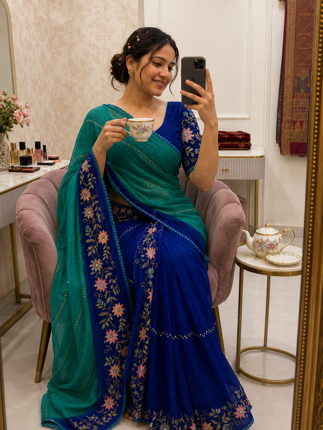 New Arrival Crunchy Pedding Embroidery Saree Collection