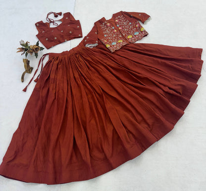Premium Embroidered Koti Style Lehenga Set