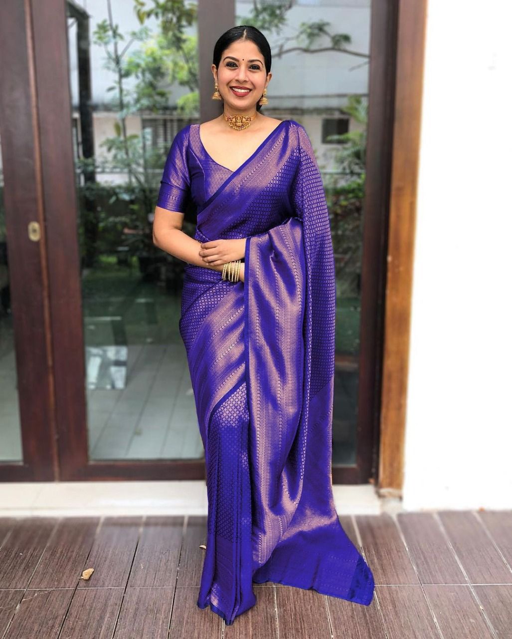 Purple Silk Saree