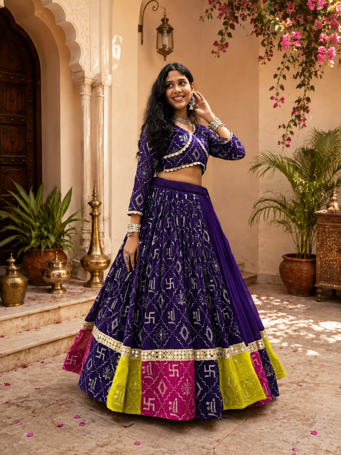 Navratri Special Heavy Embroidery Lehenga Choli Set