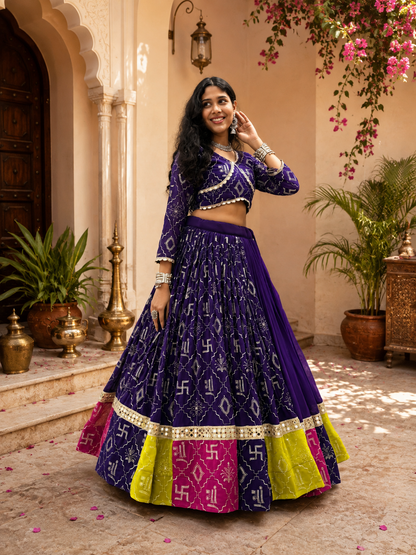 Navratri Special Heavy Embroidery Lehenga Choli Set