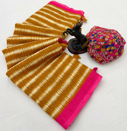 Rangriti – Soft Linen Cotton Printed Saree