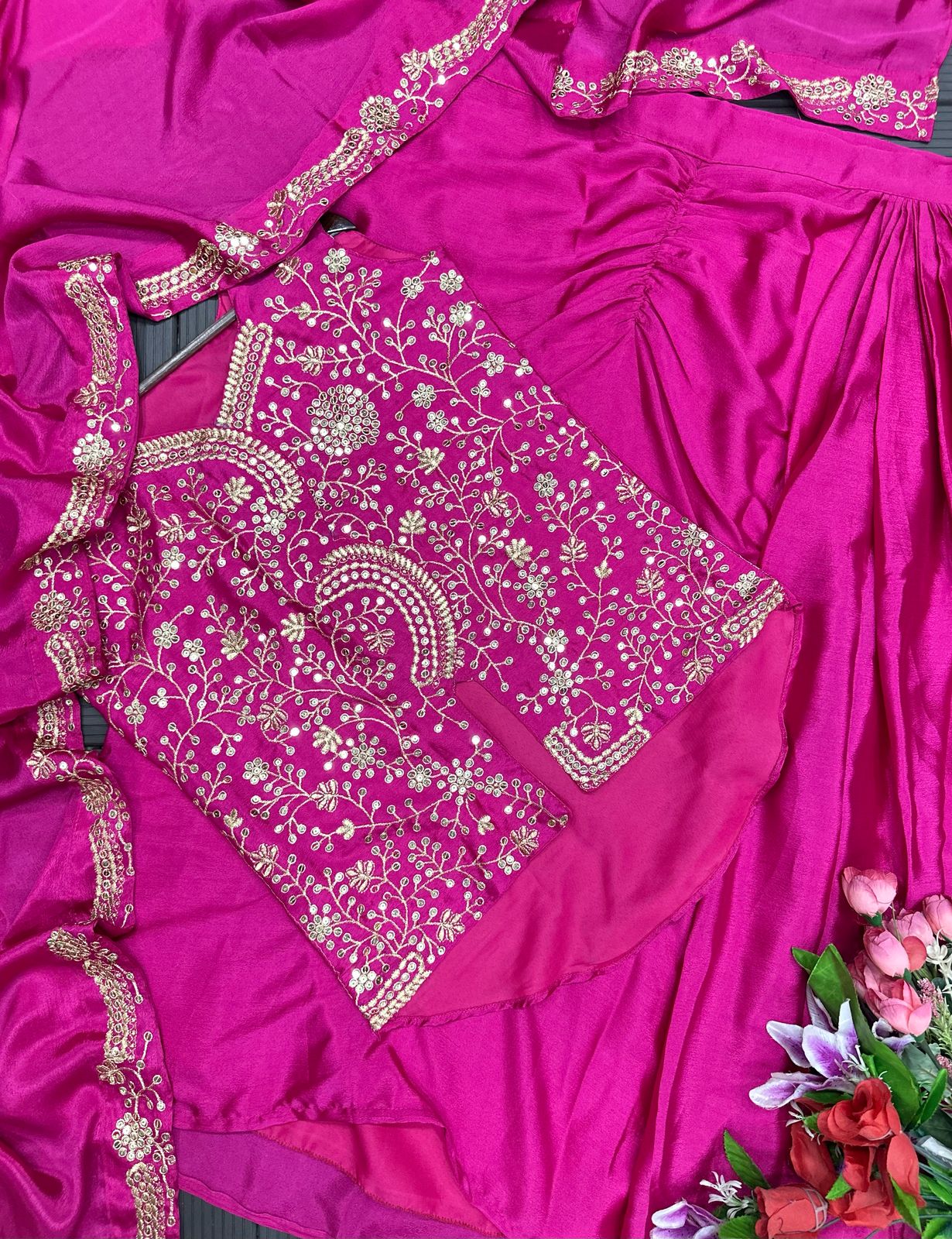 Designer Jacket Palazzo Set with Dupatta