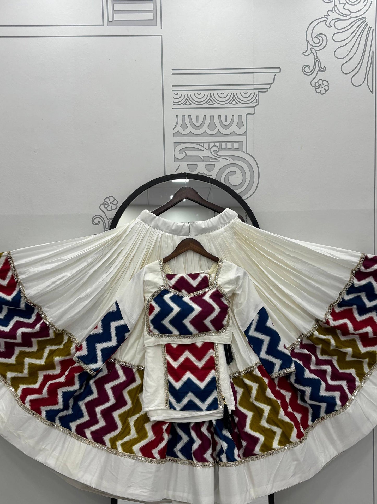 Women's Navratri Special Pure Cotton Lehenga Choli Set with Dupatta – 6 Meter Flair