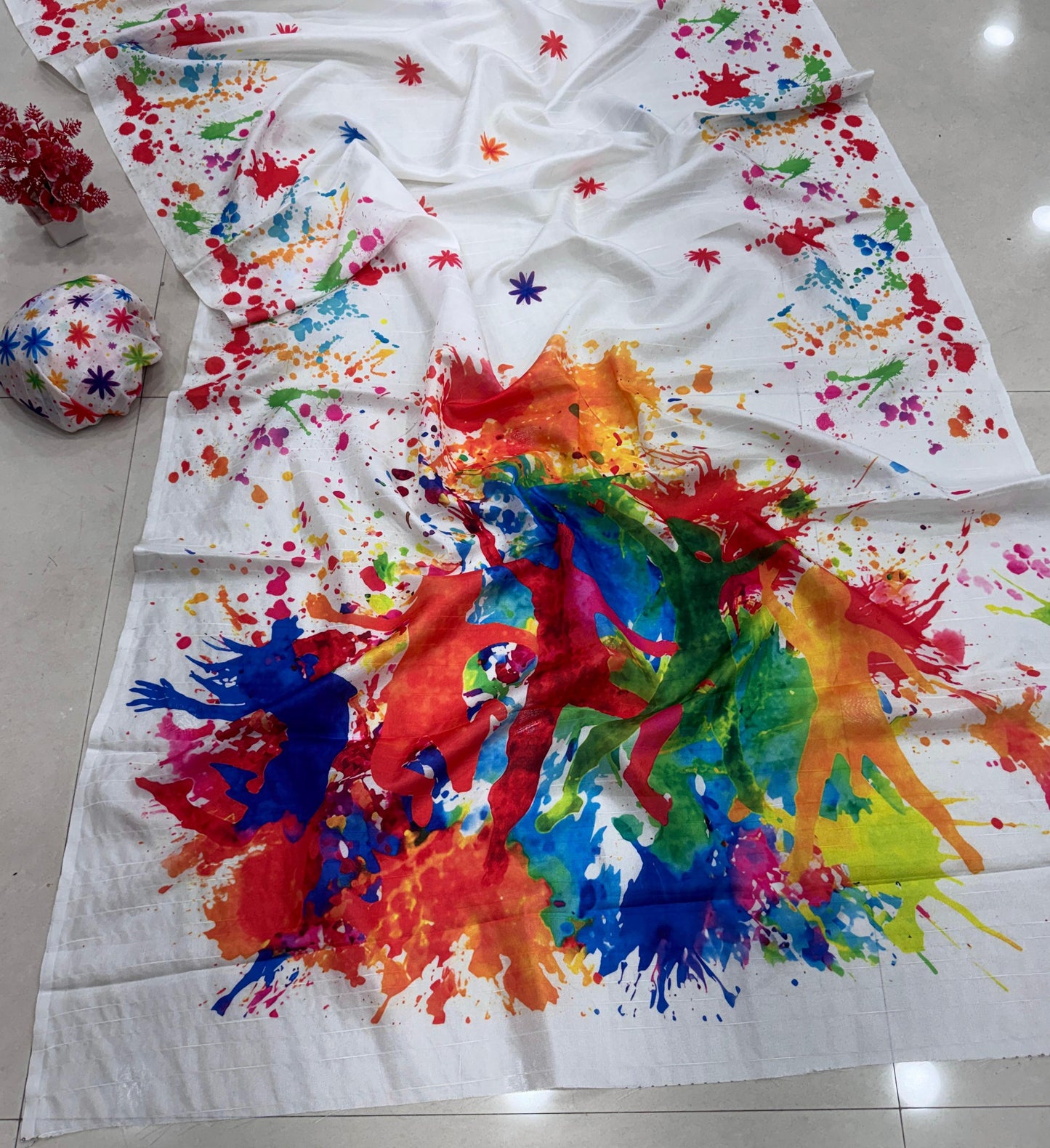 Handloom Tussar Silk Kalamkari Saree