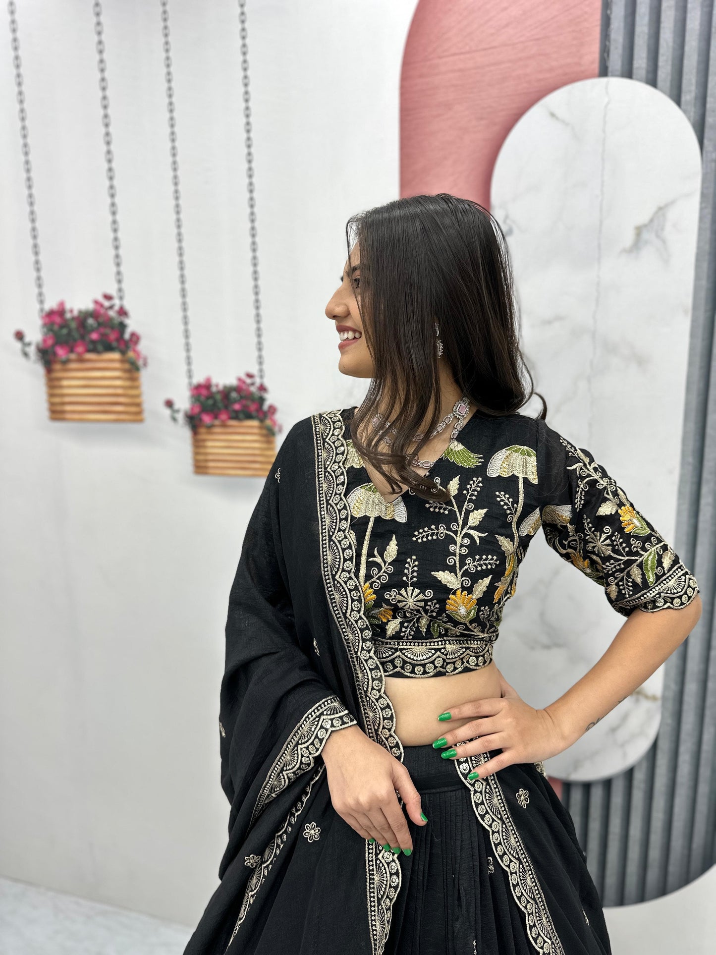 Festival Embroidery Silk Lehenga Choli