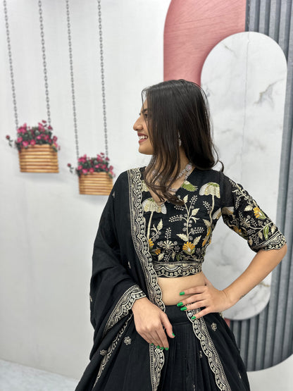 Festival Embroidery Silk Lehenga Choli