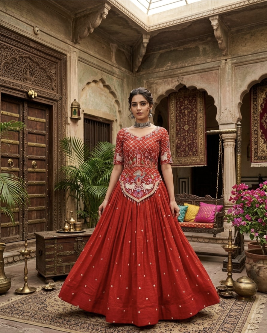 Royal Vichitra Silk Wedding Wear Lehenga Choli With Heavy Embroidery Work