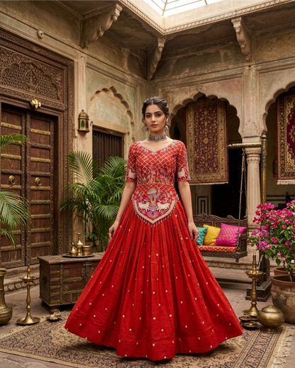 Royal Vichitra Silk Wedding Wear Lehenga Choli With Heavy Embroidery Work