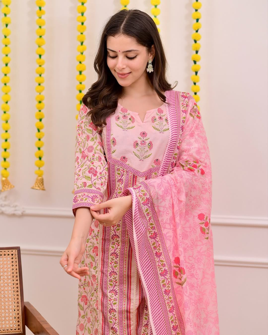 Morgan Silk Digital Print Kurti Pant Dupatta Set