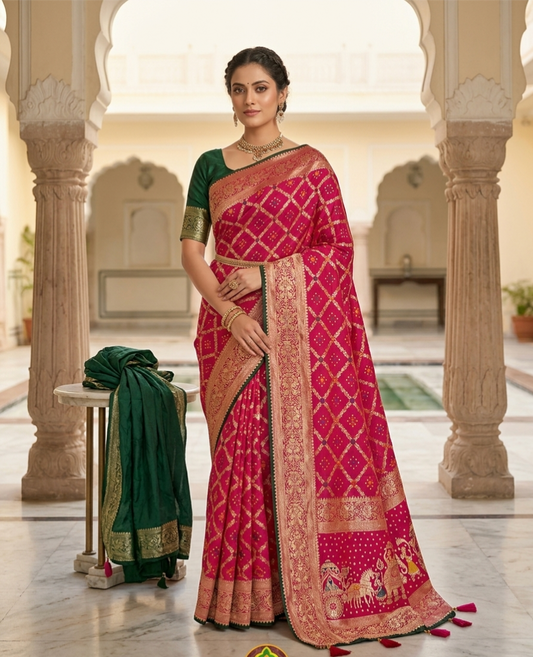 Royal Dolla Silk Saree with Meena & Zari Weaving – Traditional Wedding Collection