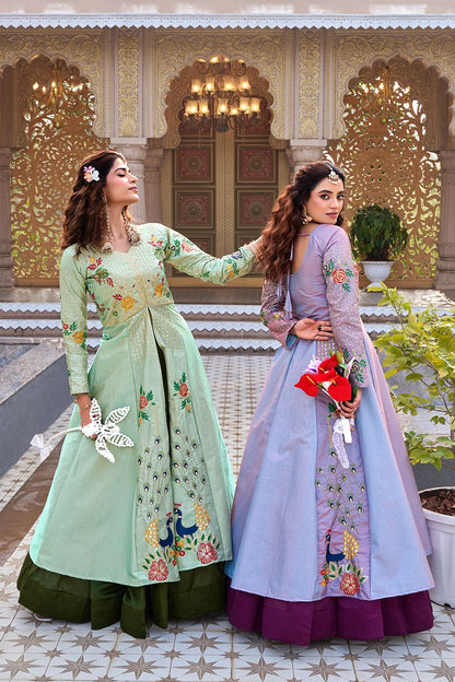 Peacock Embroidered Lehenga Choli