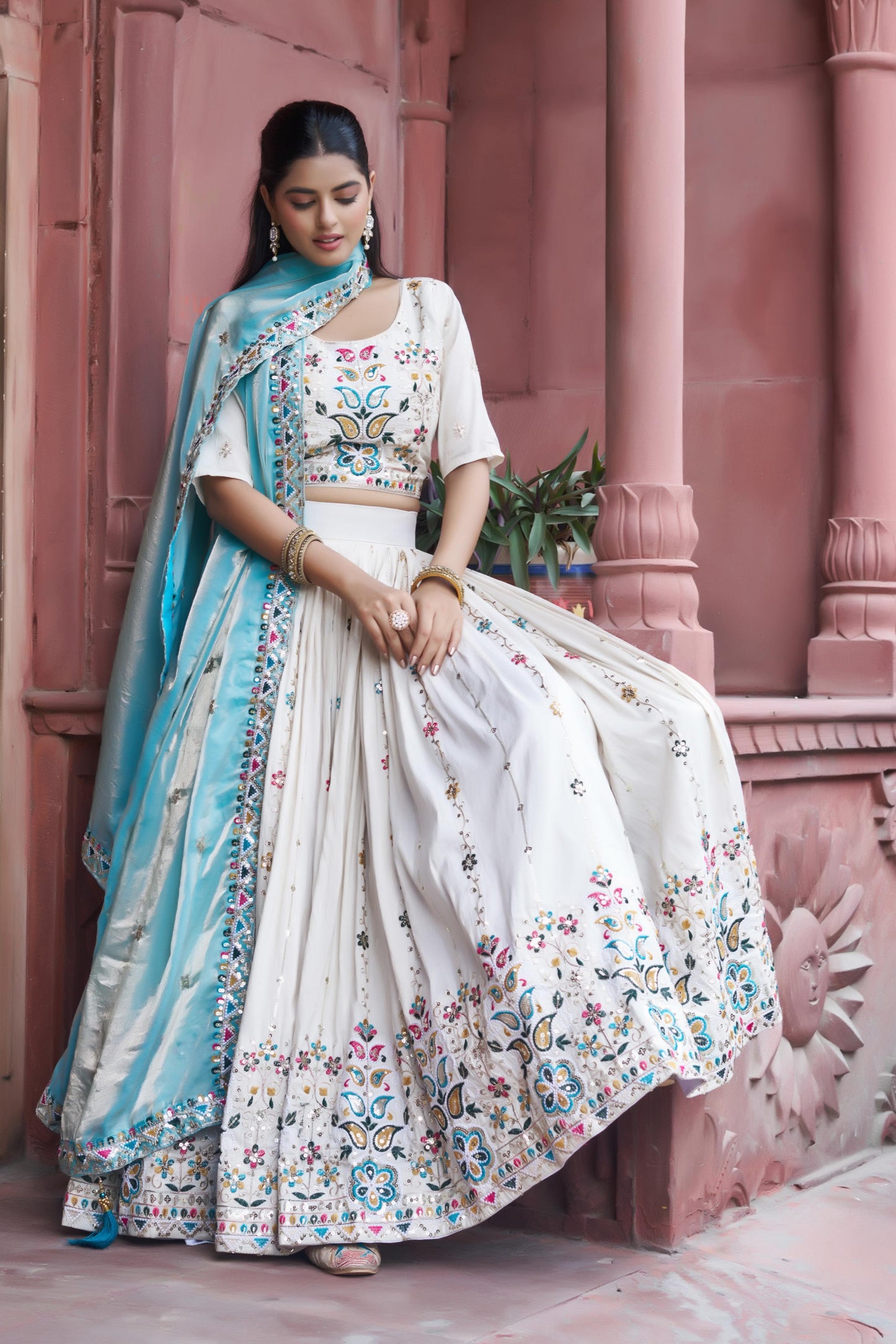 Tissue Silk Festival Lehenga Set