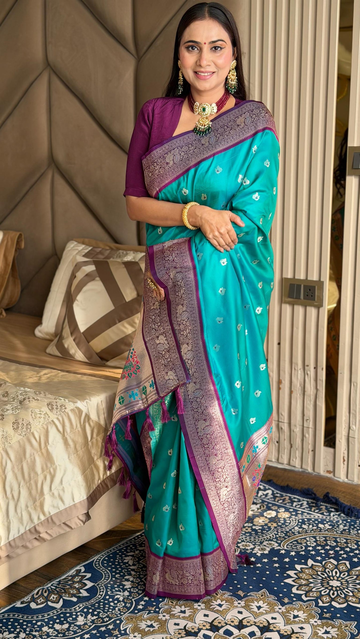 Paithani Silk Peacock Border Saree