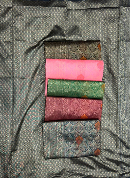 Black Bronze Zari Work Saree