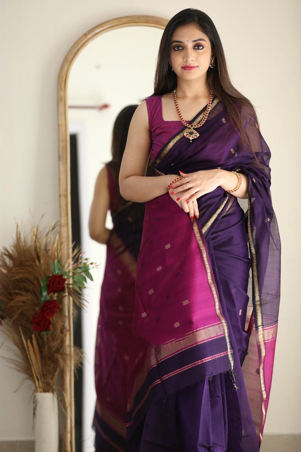 Purple Festive Saree