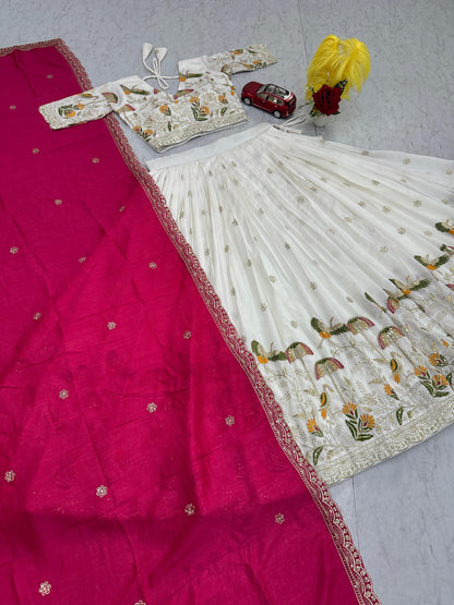 Festival Embroidery Silk Lehenga Choli