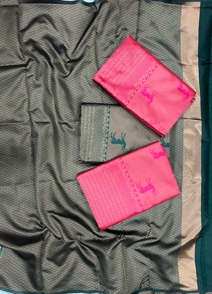 Wine Zari Silk Saree
