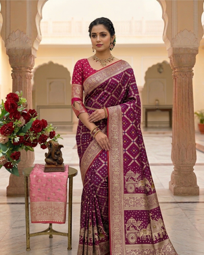 Royal Dolla Silk Saree with Meena & Zari Weaving – Traditional Wedding Collection