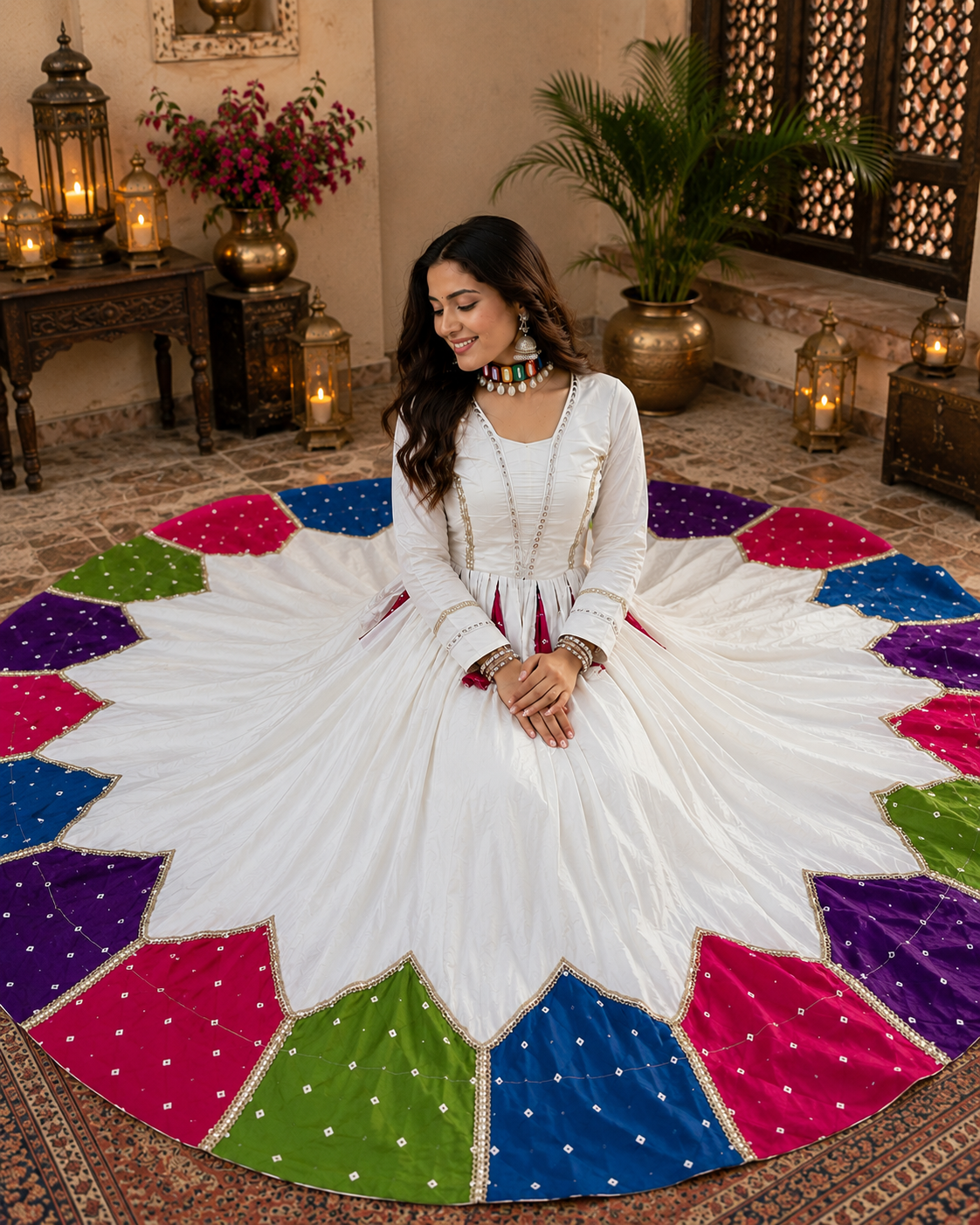 Navratri Special Pure Cotton Kediyu Lehenga Set | 6 Meter Flair | Fully Stitched