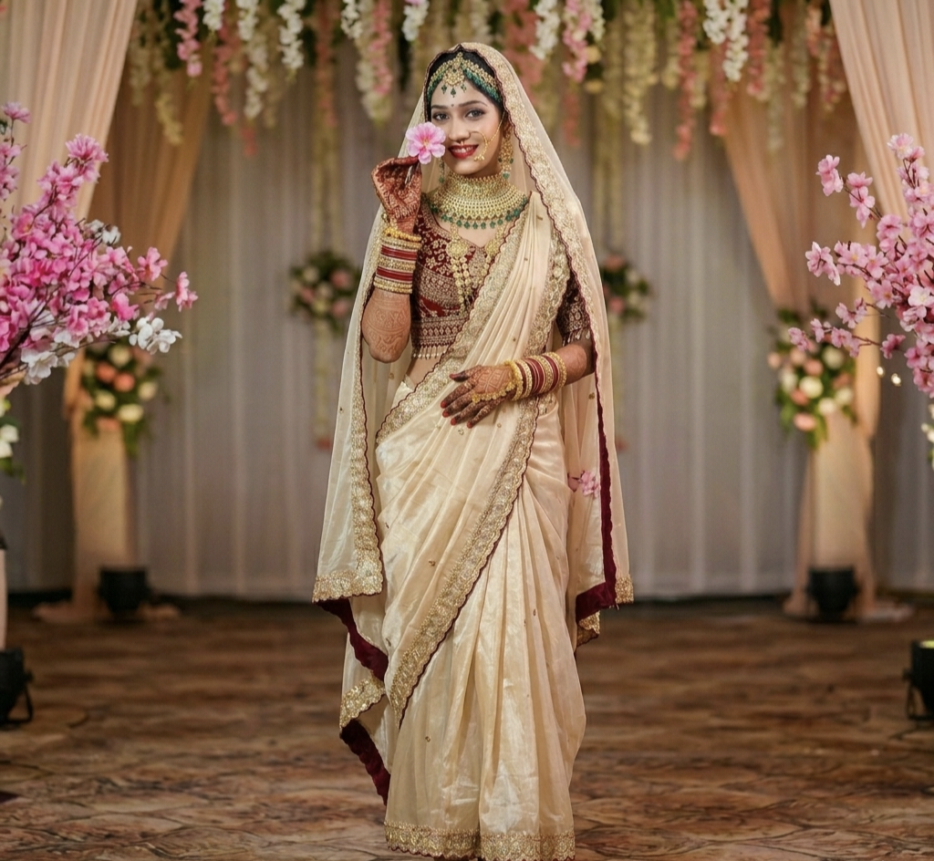 Premium Rangoli Silk Saree with Embroidery Work & Designer Blouse