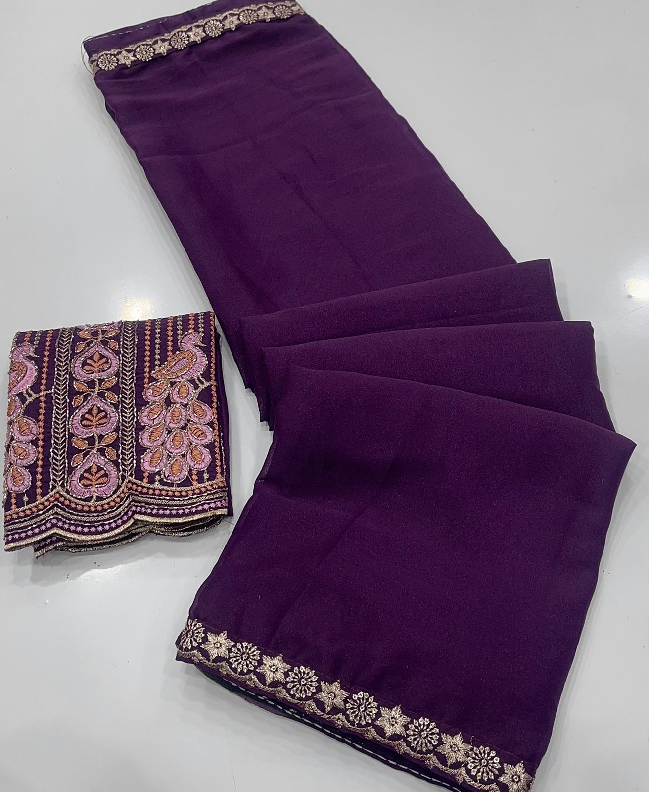 Elegant Rangoli Silk Saree with Multi Embroidery & Sequins Work Designer Blouse – Festive & Party Wear