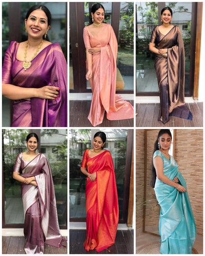 Sky Blue Silk Saree