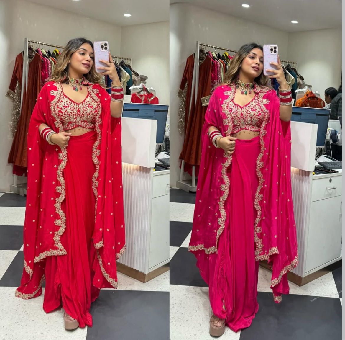 Party Wear Dhoti Lehenga Set