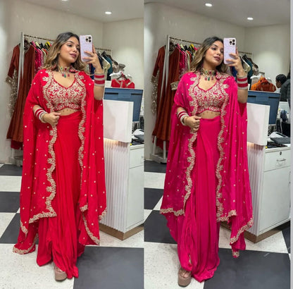 Party Wear Dhoti Lehenga Set