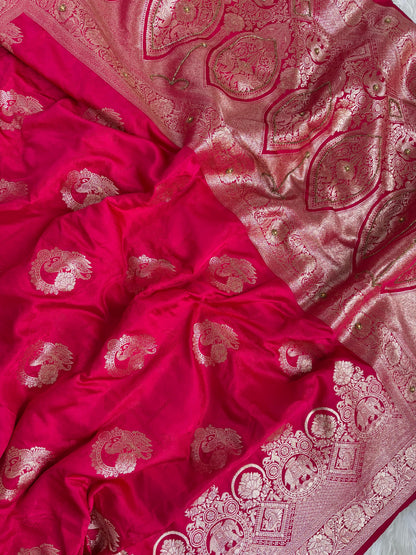 Jhanvi Rich Silk Saree – Pink