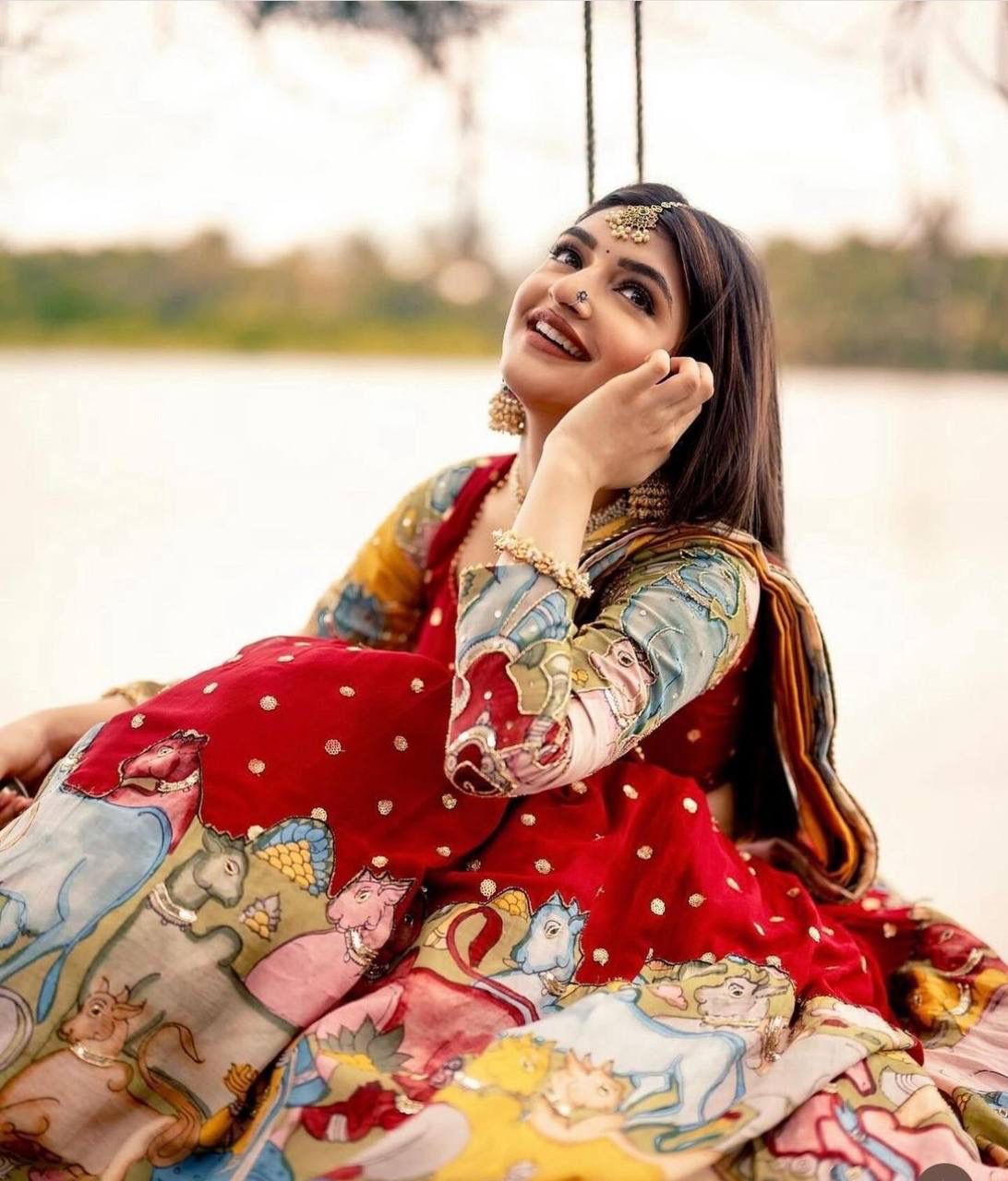 Kalamkari Georgette Lehenga Choli