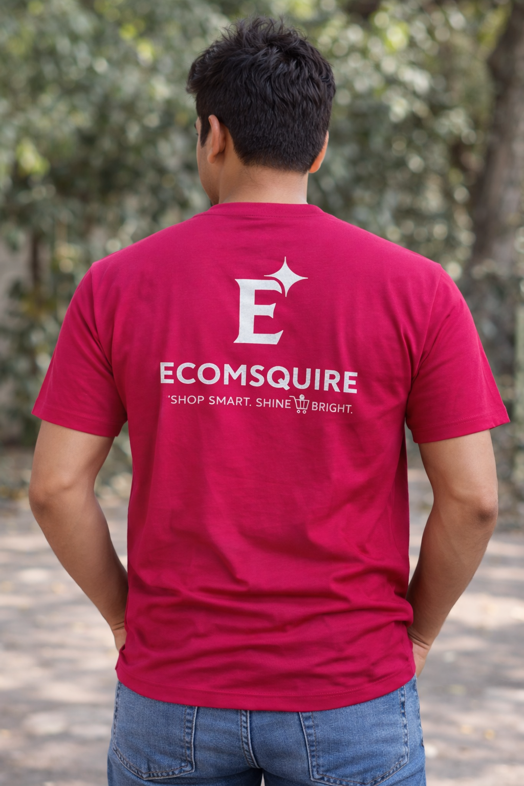 ECOMSQUIRE Premium Comfort Maroon T-Shirt