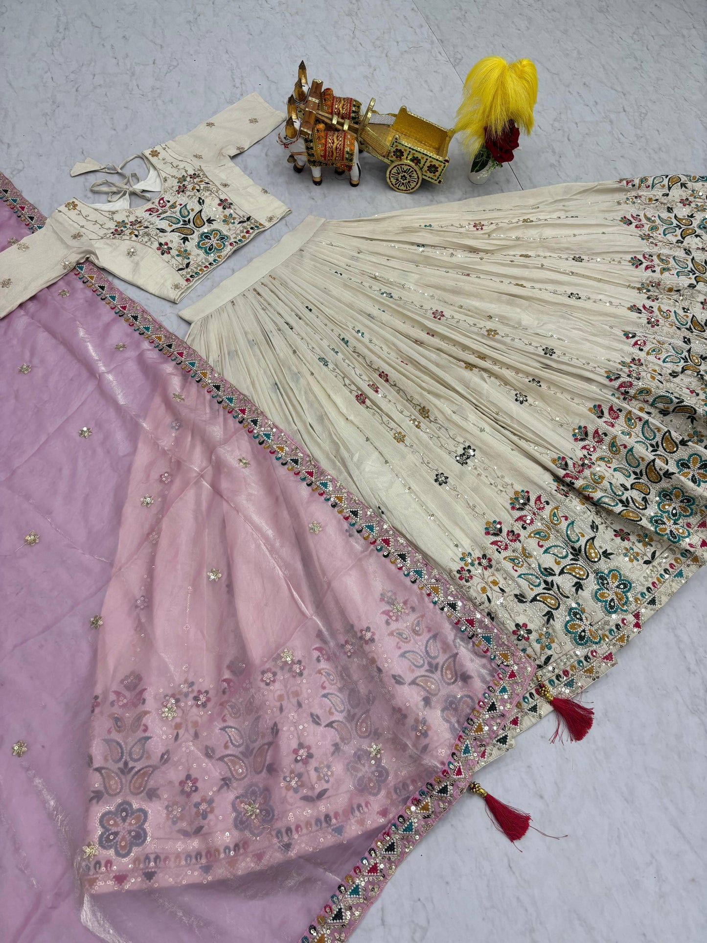 Tissue Silk Festival Lehenga Set