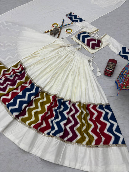 Women's Navratri Special Pure Cotton Lehenga Choli Set with Dupatta – 6 Meter Flair