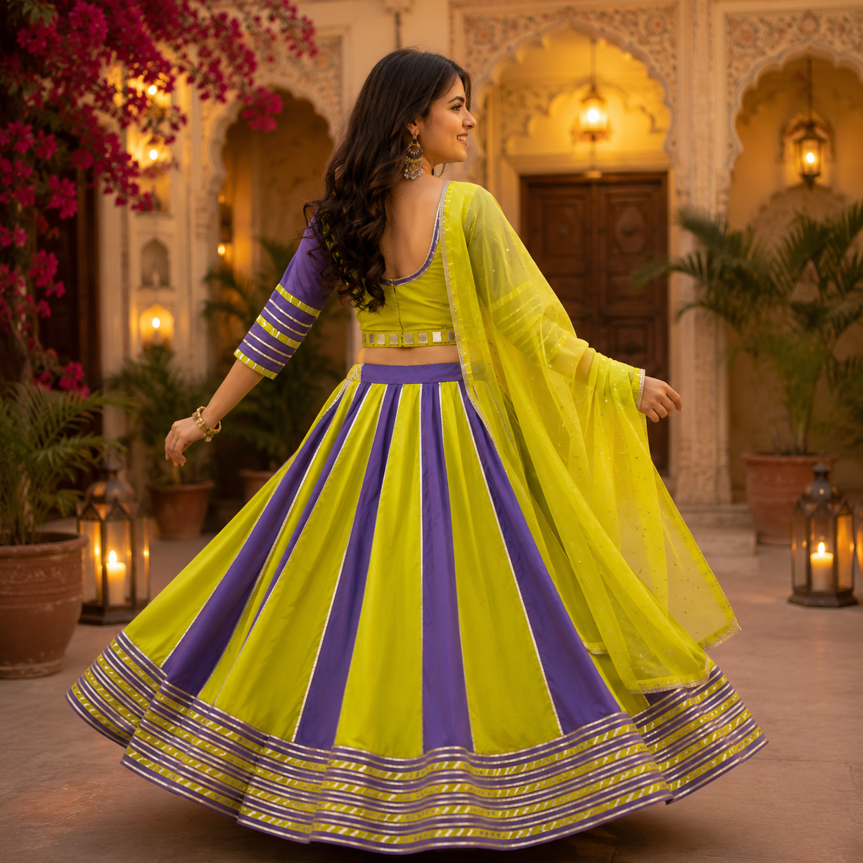 Navratri Special Pure Cotton Lehenga Choli Set | 6 Meter Flair | Real Hand Work | Festival Wear