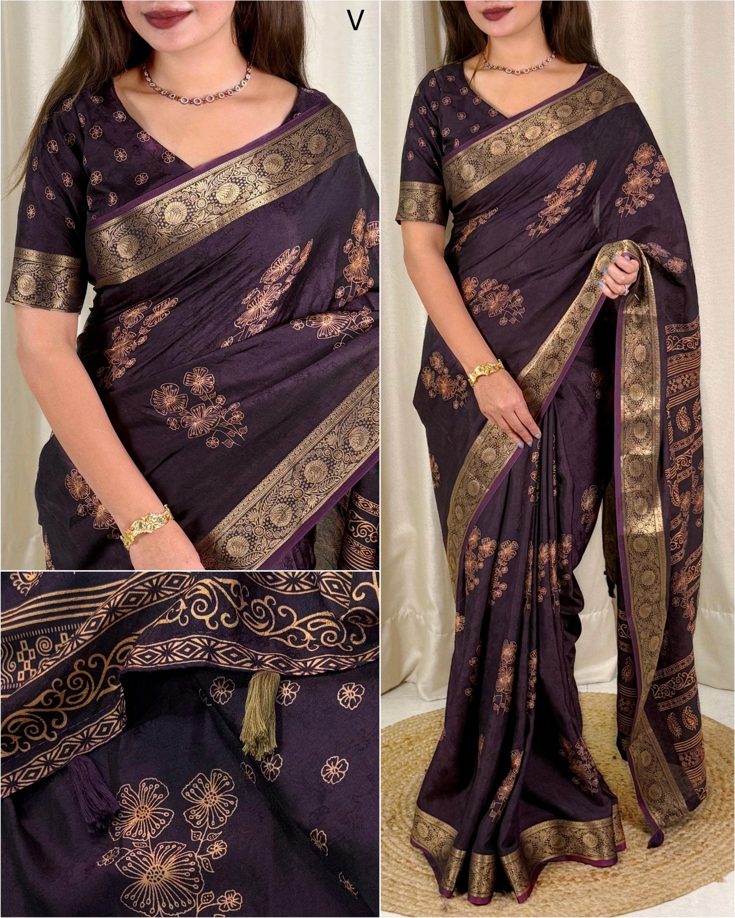 Tom & Jerry Cotton Silk Saree