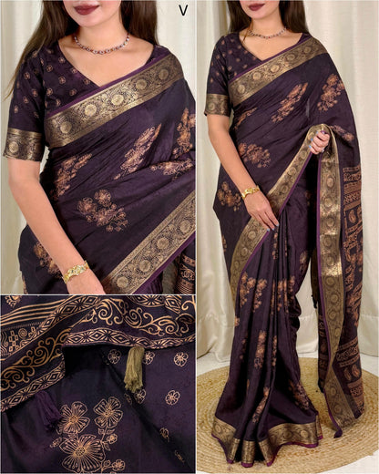 Tom & Jerry Cotton Silk Saree