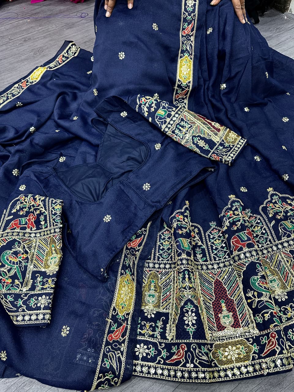 Heavy Embroidery Star Georgette Lehenga Choli Set