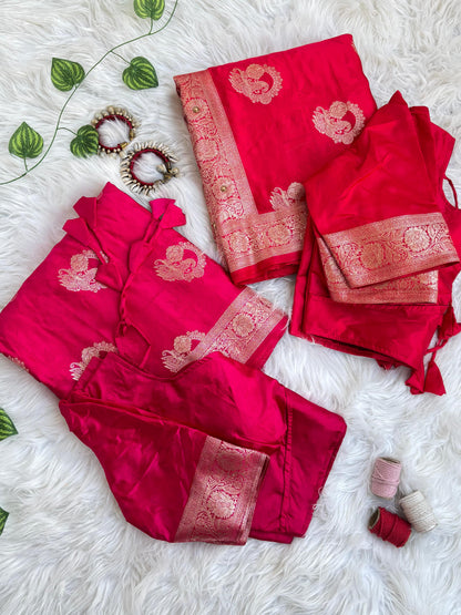 Jhanvi Rich Silk Saree – Pink