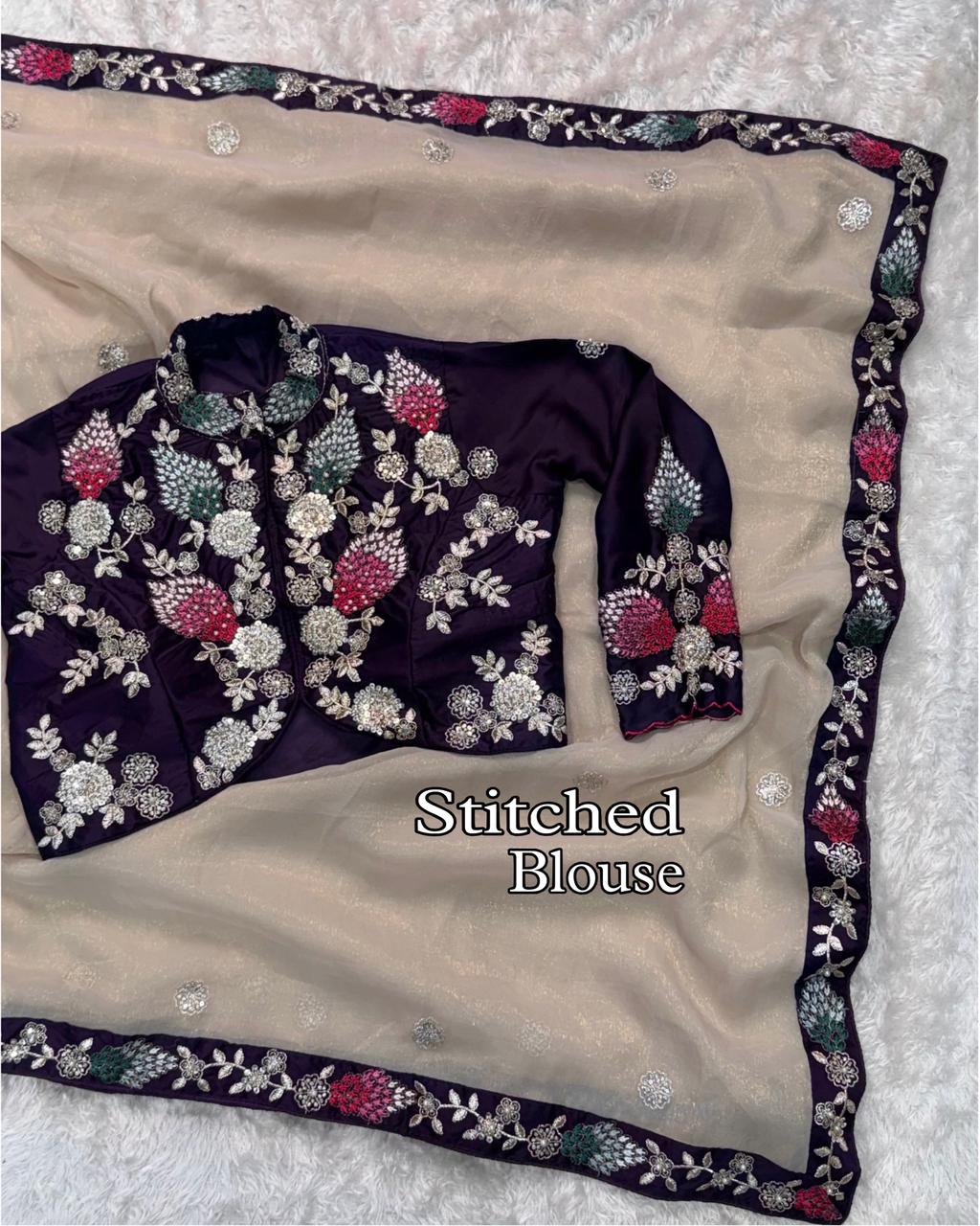 Nivea Designer Embroidery Saree
