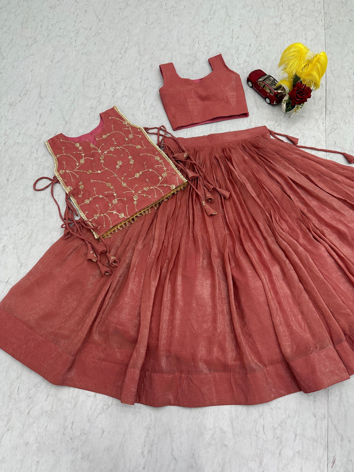 Festival Special Crunchy Silk Lehenga Choli with Designer Jacket