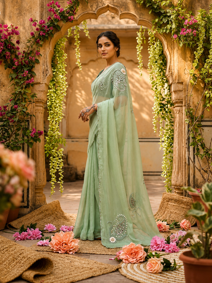Maharani – Pure Shimmer Silk Saree