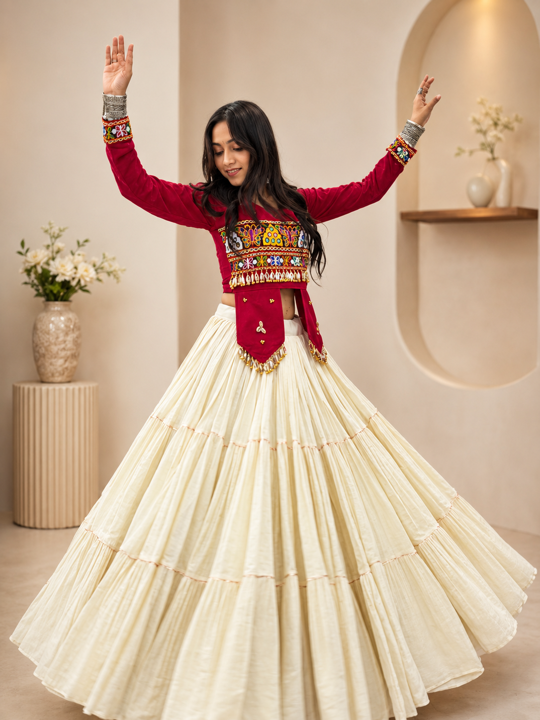Navratri Special Hand Work Lehenga Choli | 9 Meter Flair
