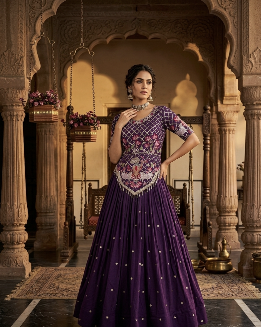 Royal Vichitra Silk Wedding Wear Lehenga Choli With Heavy Embroidery Work