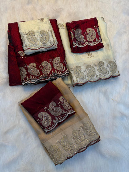 Soft Space Silk Saree With Zari & Sequins Work | Premium Designer Party Wear Saree