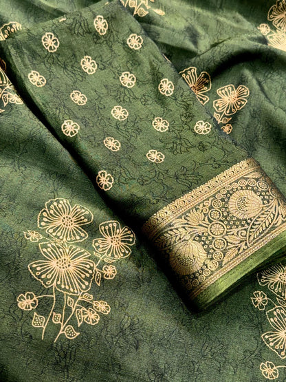 Tom & Jerry Cotton Silk Saree
