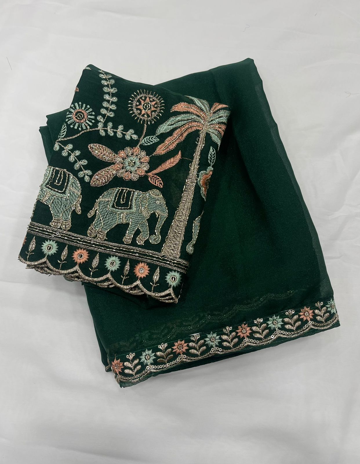 Best Selling Star Georgette Embroidery Saree Collection