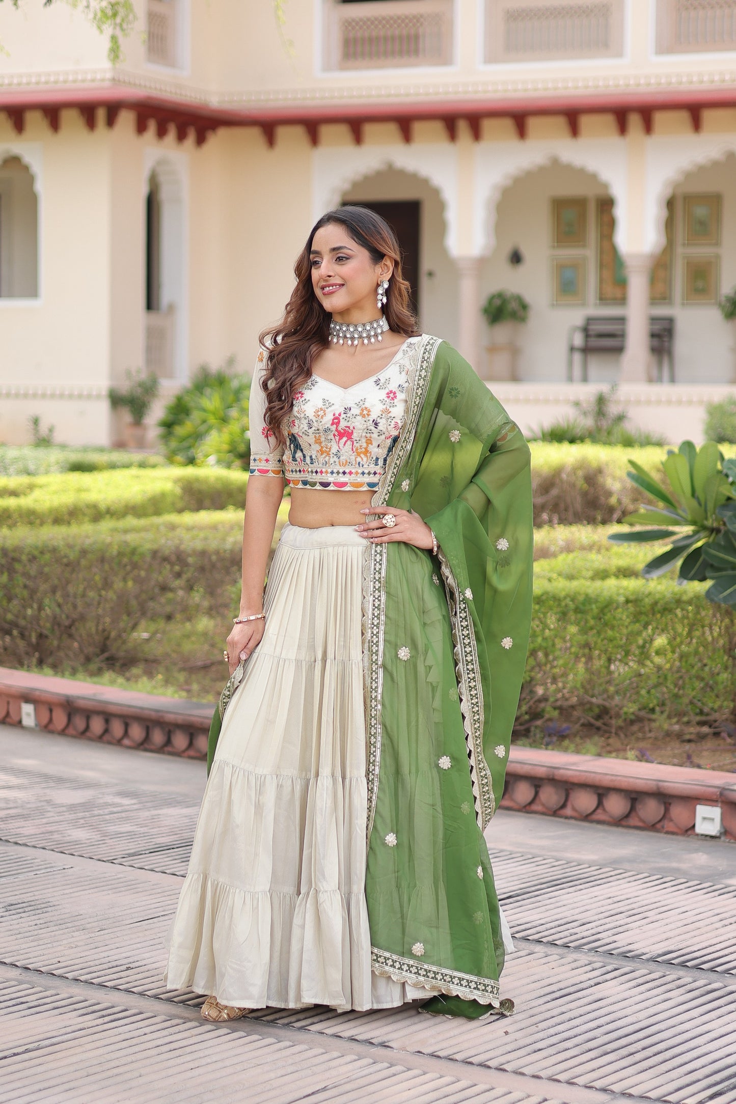 Premium Cosmos Silk Heavy Flair Lehenga Choli With Designer Dupatta (12 Meter Flair)