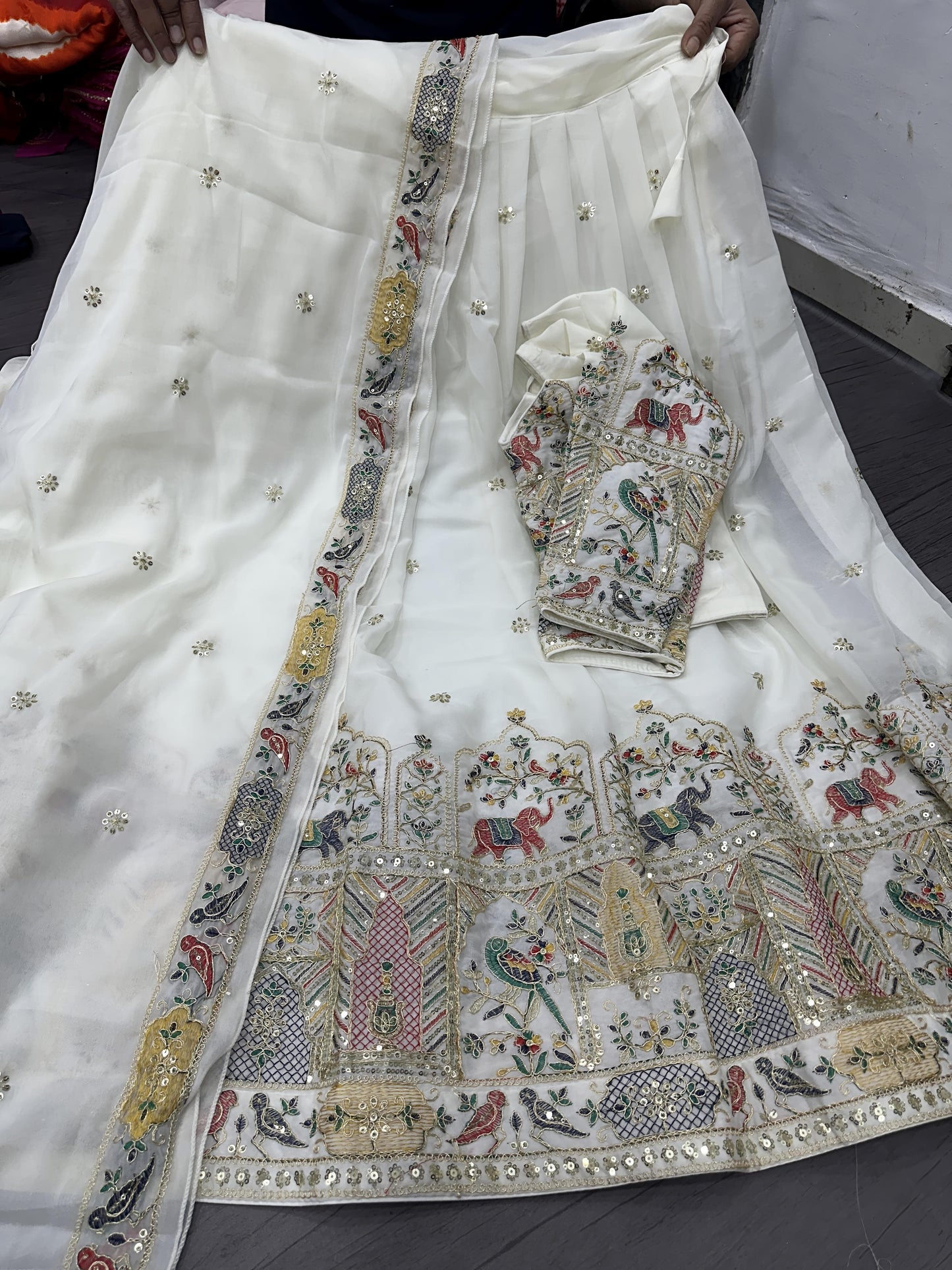 Heavy Embroidery Star Georgette Lehenga Choli Set